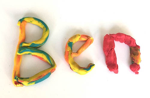 Play dough letters