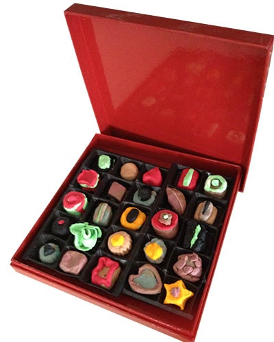 Box of play dough chocolates
