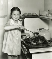 1940s girl cooking