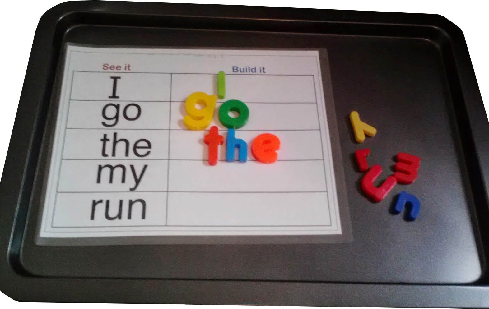 magnetic letter sight words