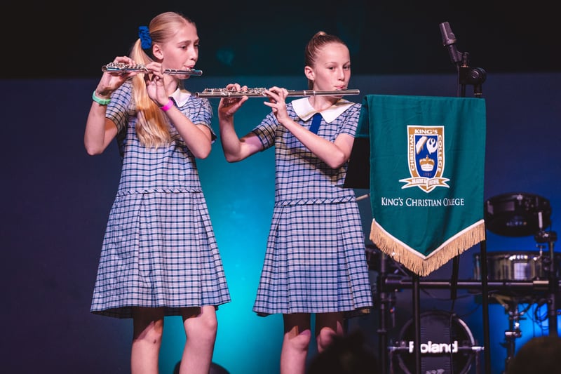 King's kids playing the flute